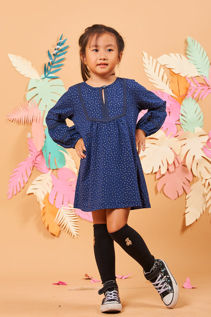 Kids Puff Sleeves Dress