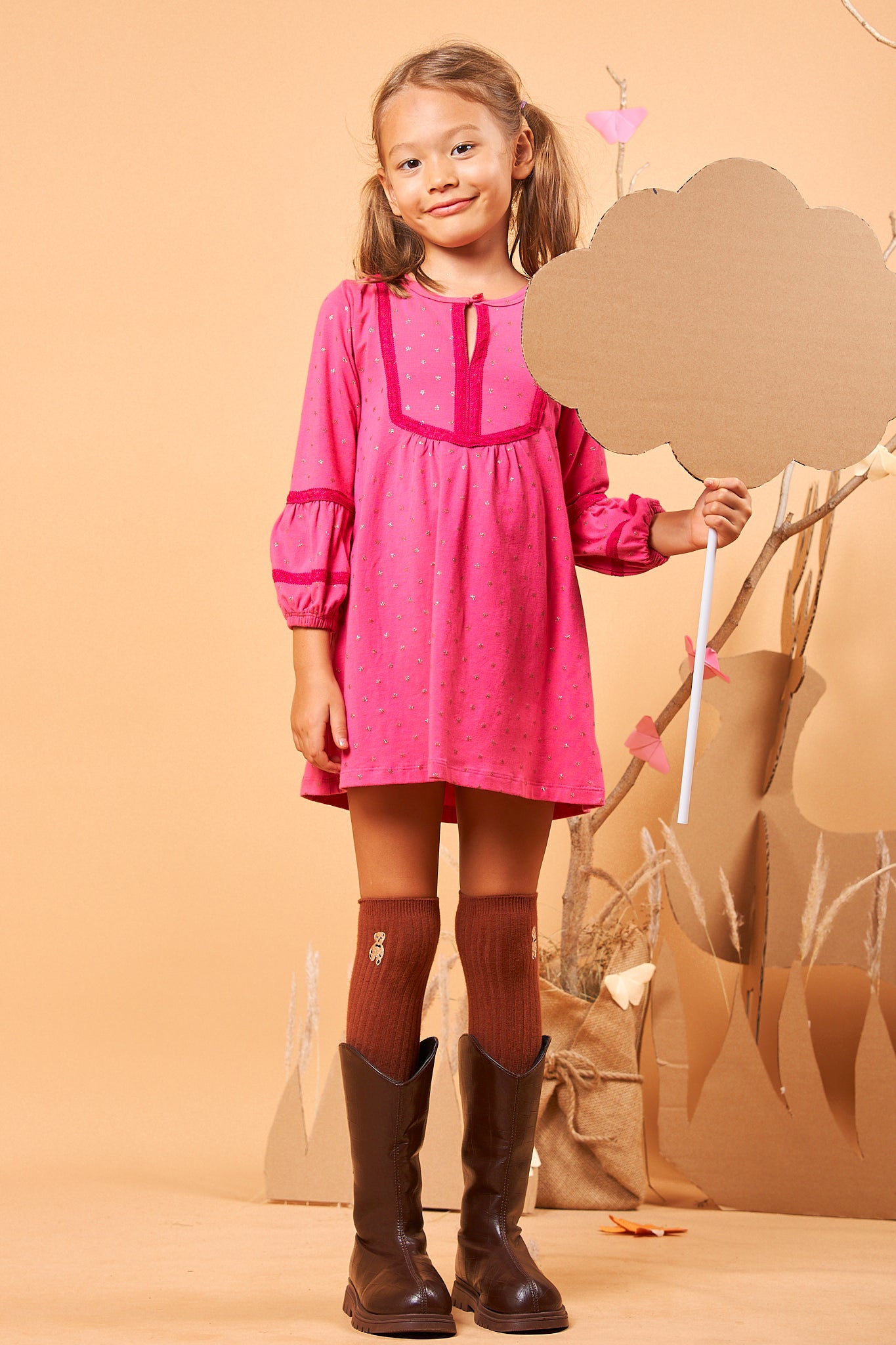 Kids Puff Sleeves Dress