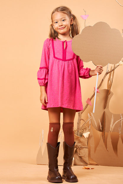 Kids Puff Sleeves Dress