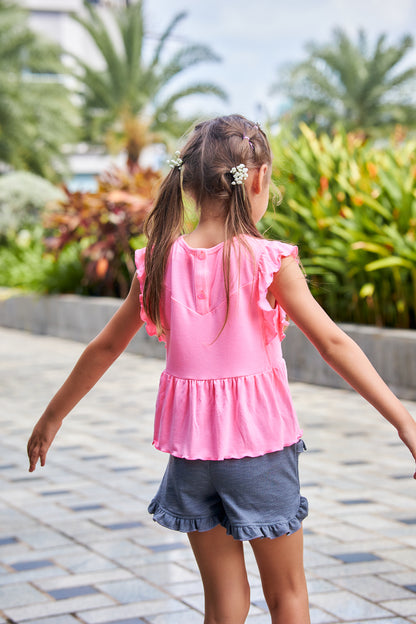 Kids Ruffle Armhole Top