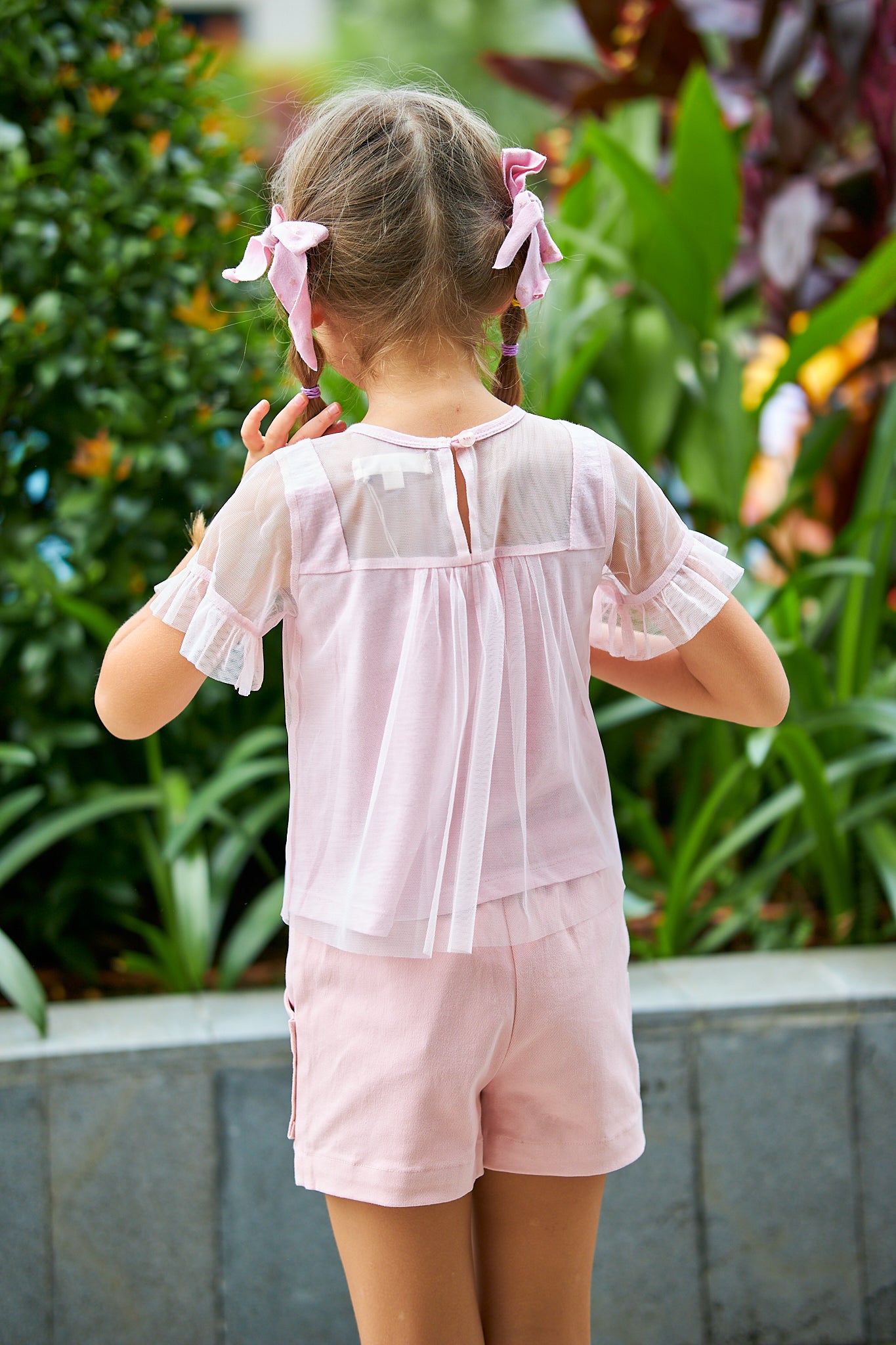 Kids Mesh Sleeves Top