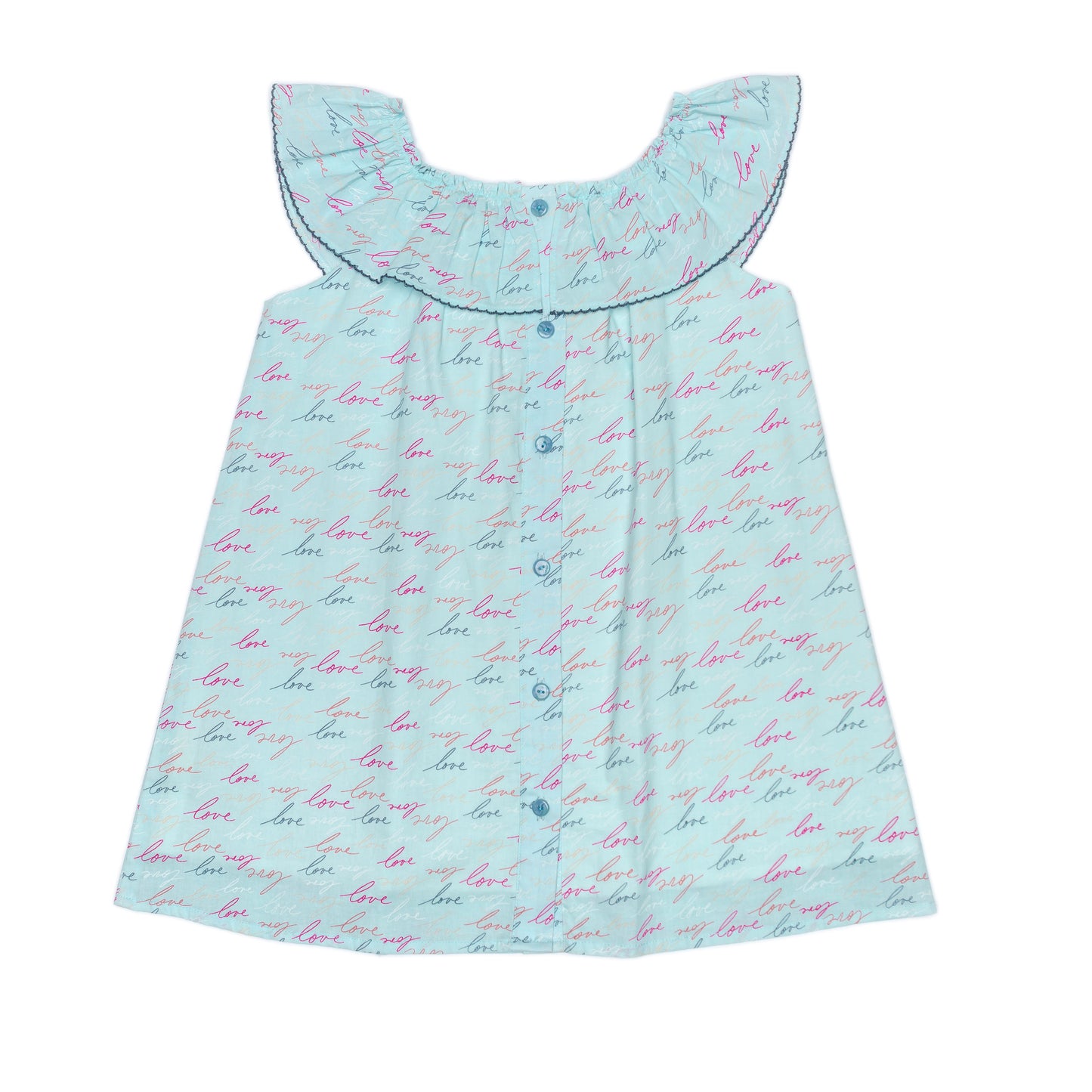 Kids Ruffle Collar Dress
