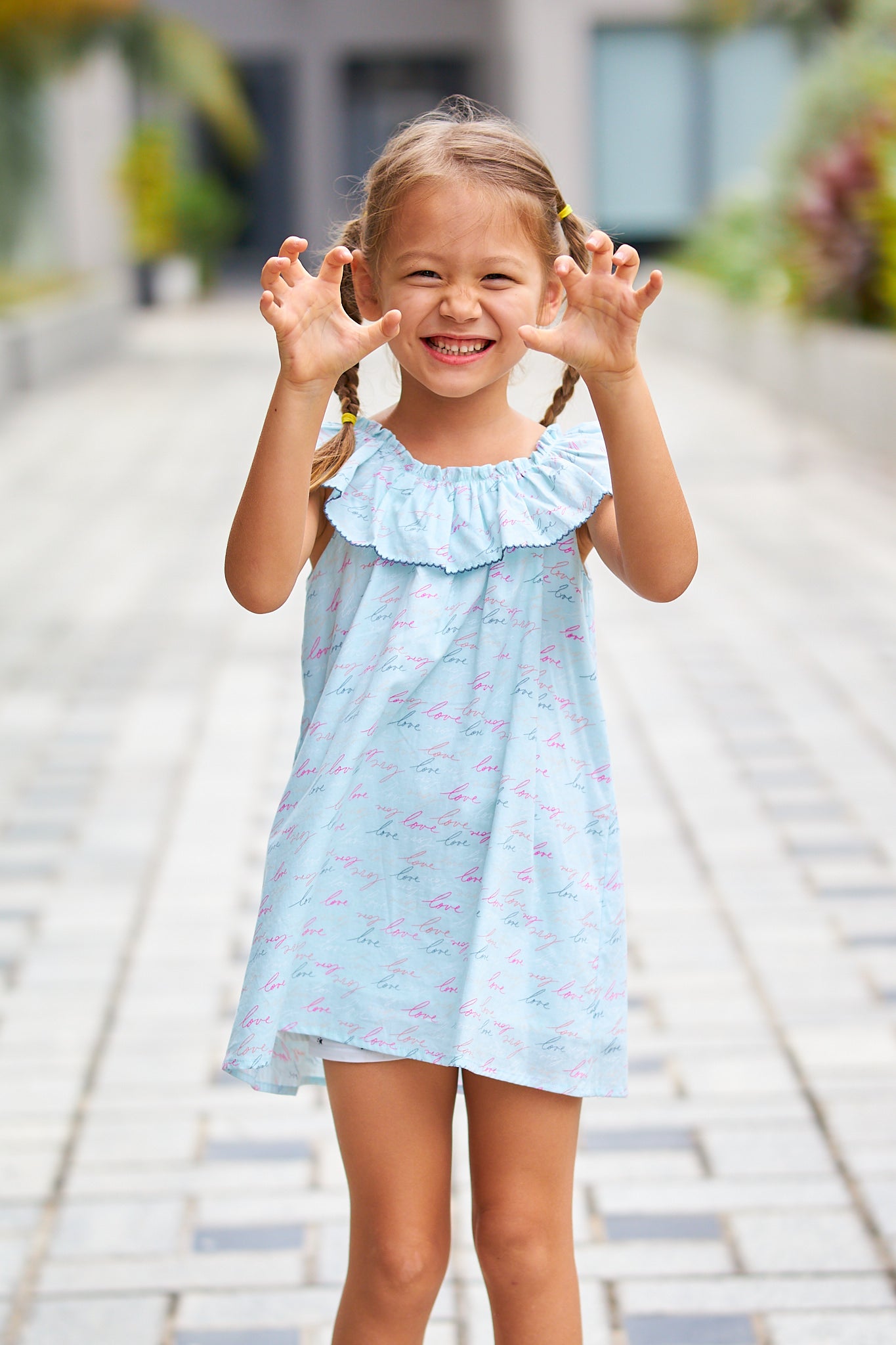 Kids Ruffle Collar Dress