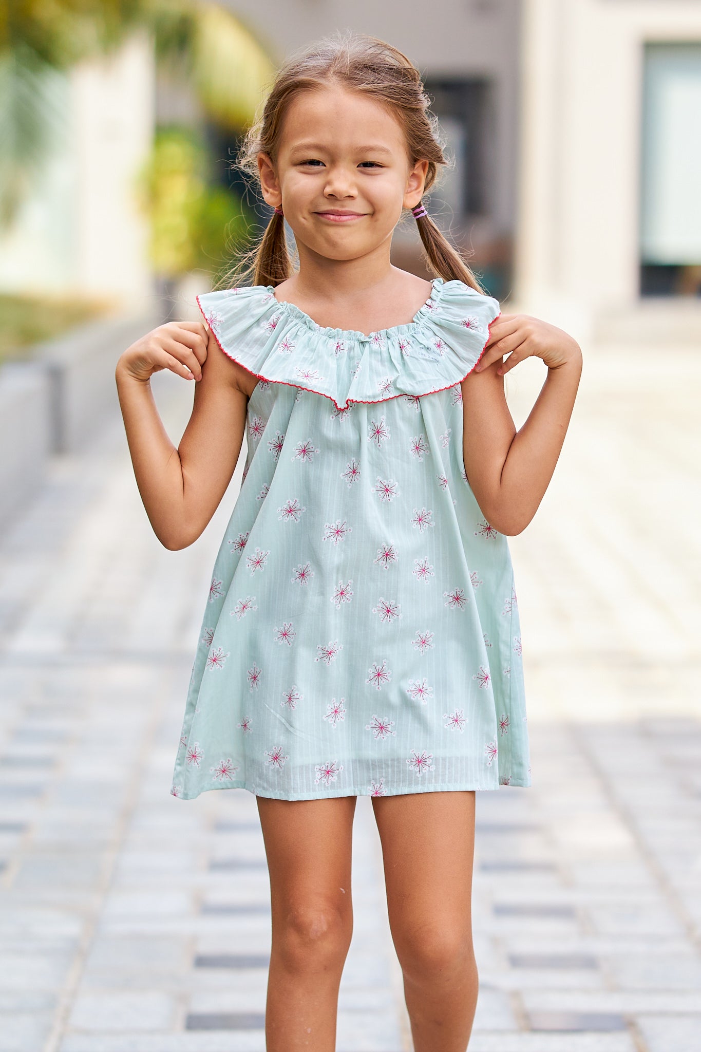 Kids Ruffle Collar Dress