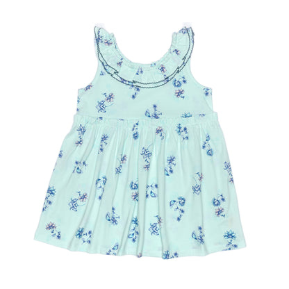 Kids Picot Collar  Shift Dress