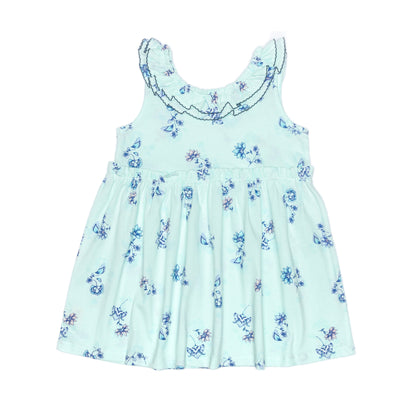 Kids Picot Collar  Shift Dress