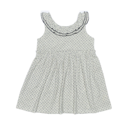 Kids Picot Collar  Shift Dress