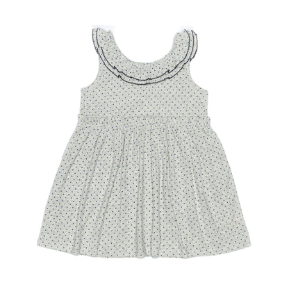 Kids Picot Collar  Shift Dress