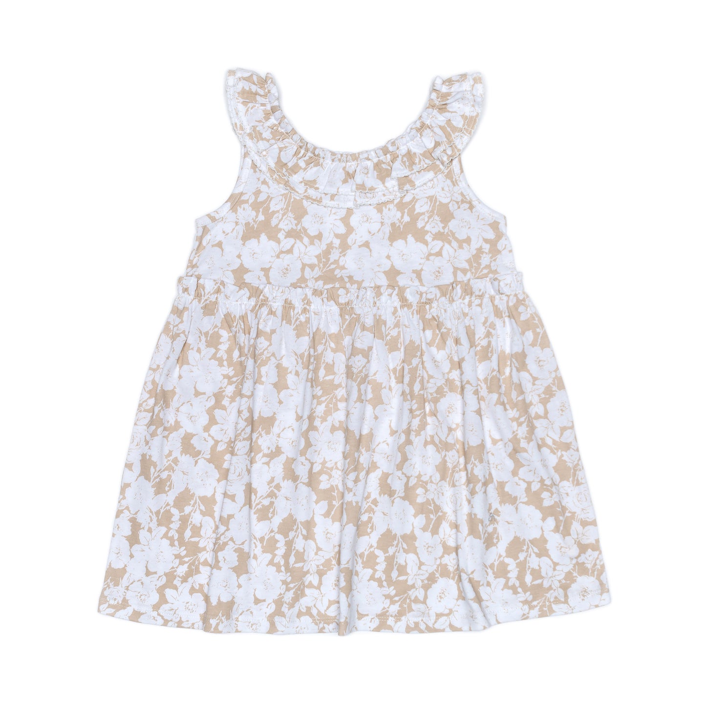 Kids Picot Collar  Shift Dress