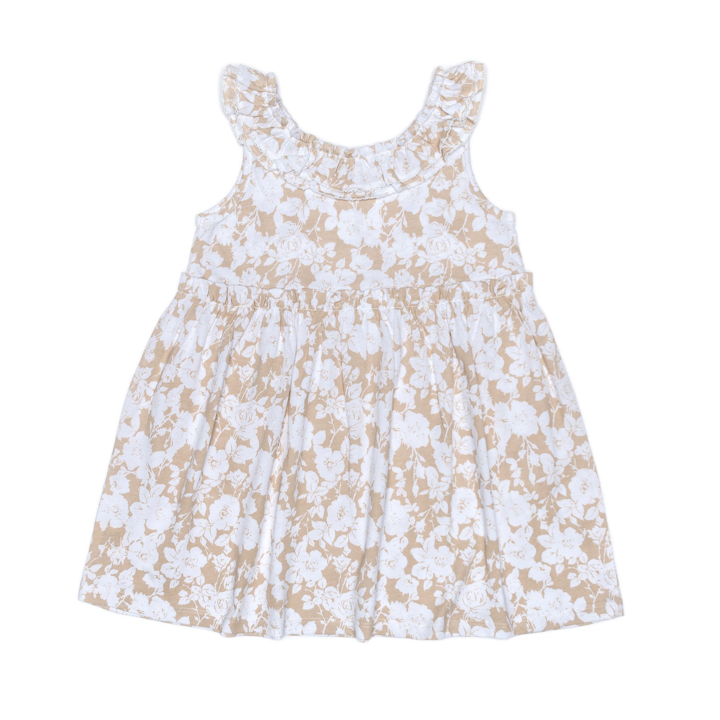 Kids Picot Collar  Shift Dress
