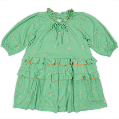 Kids Puff Sleeves Dress