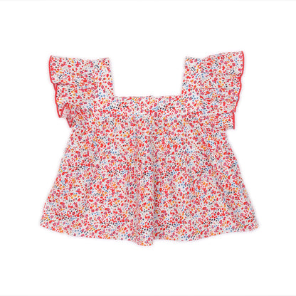 Kids Flutter Sleeves Crop Top