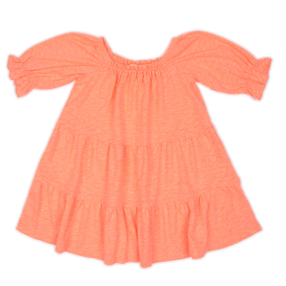 Kids Shirring Collar Dress