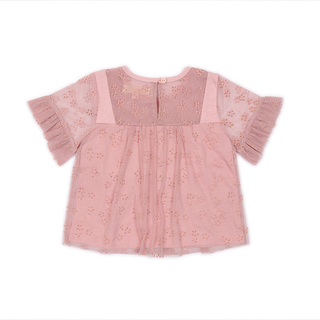Kids Mesh Sleeves Top