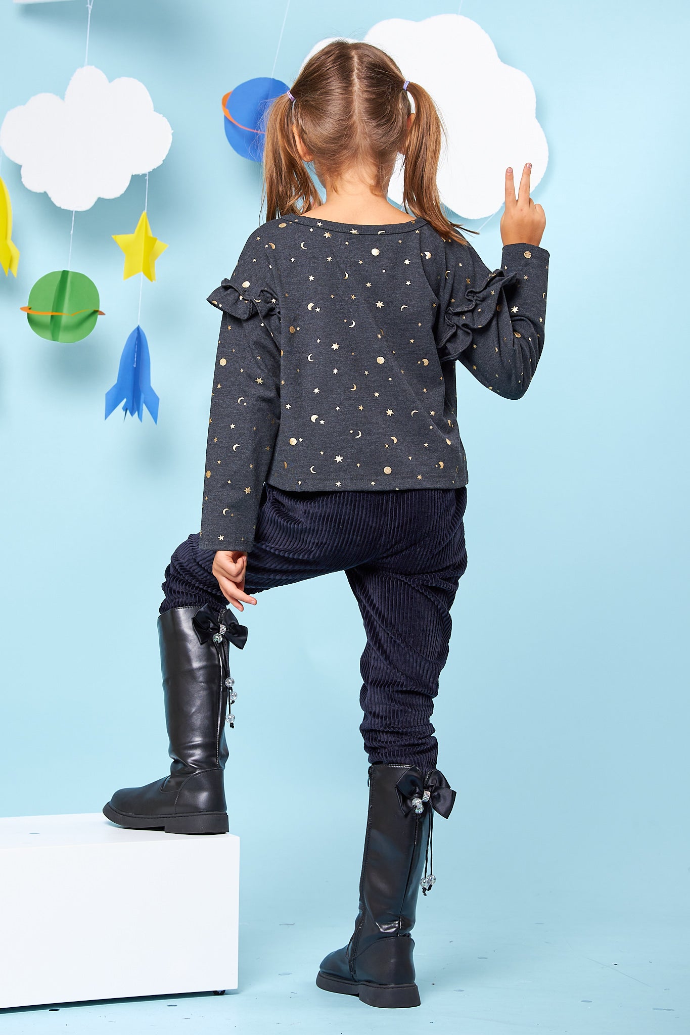 Kids Ruffle Sleeve Top