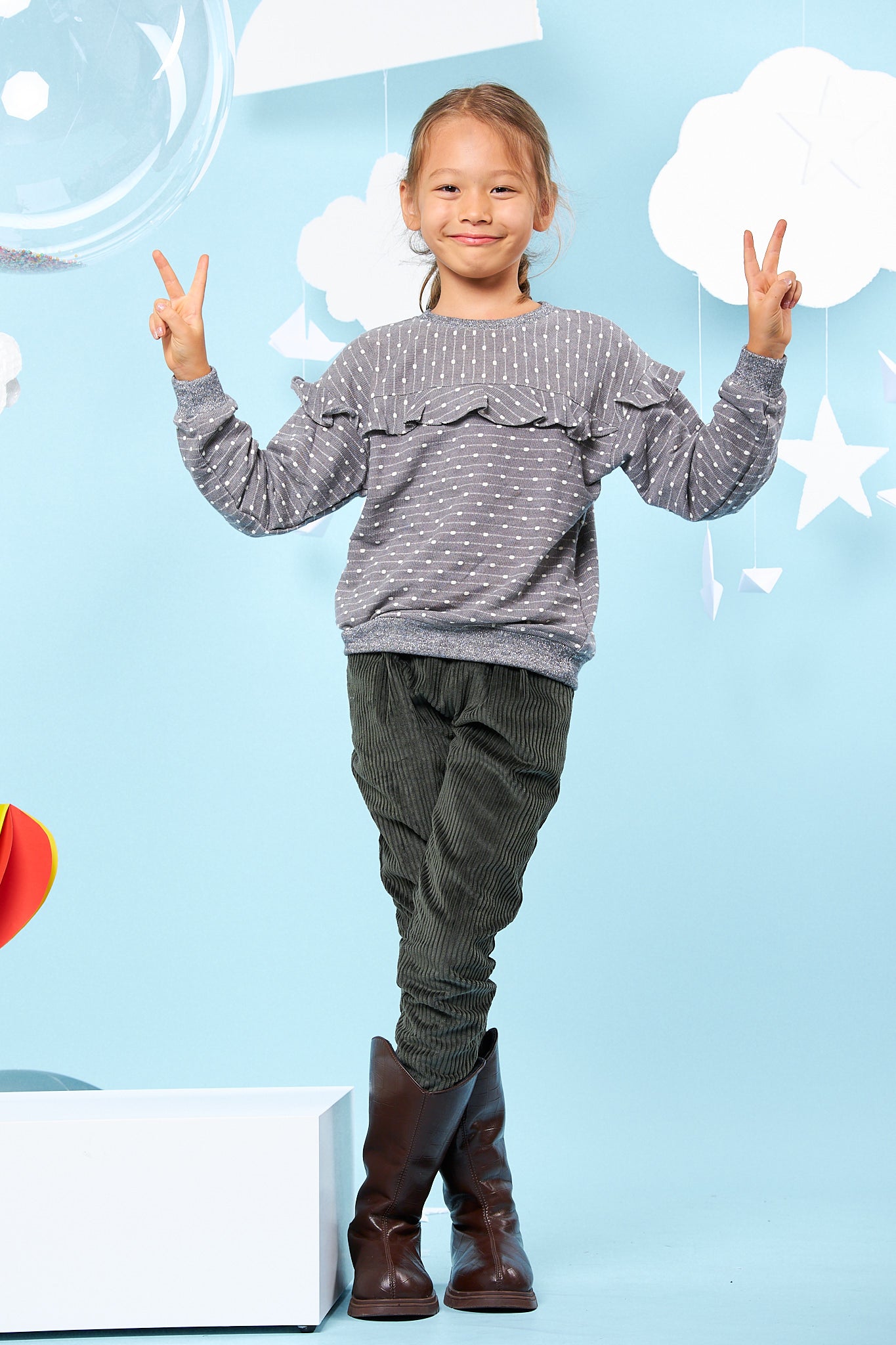 Kids Ruffle Sleeve Top
