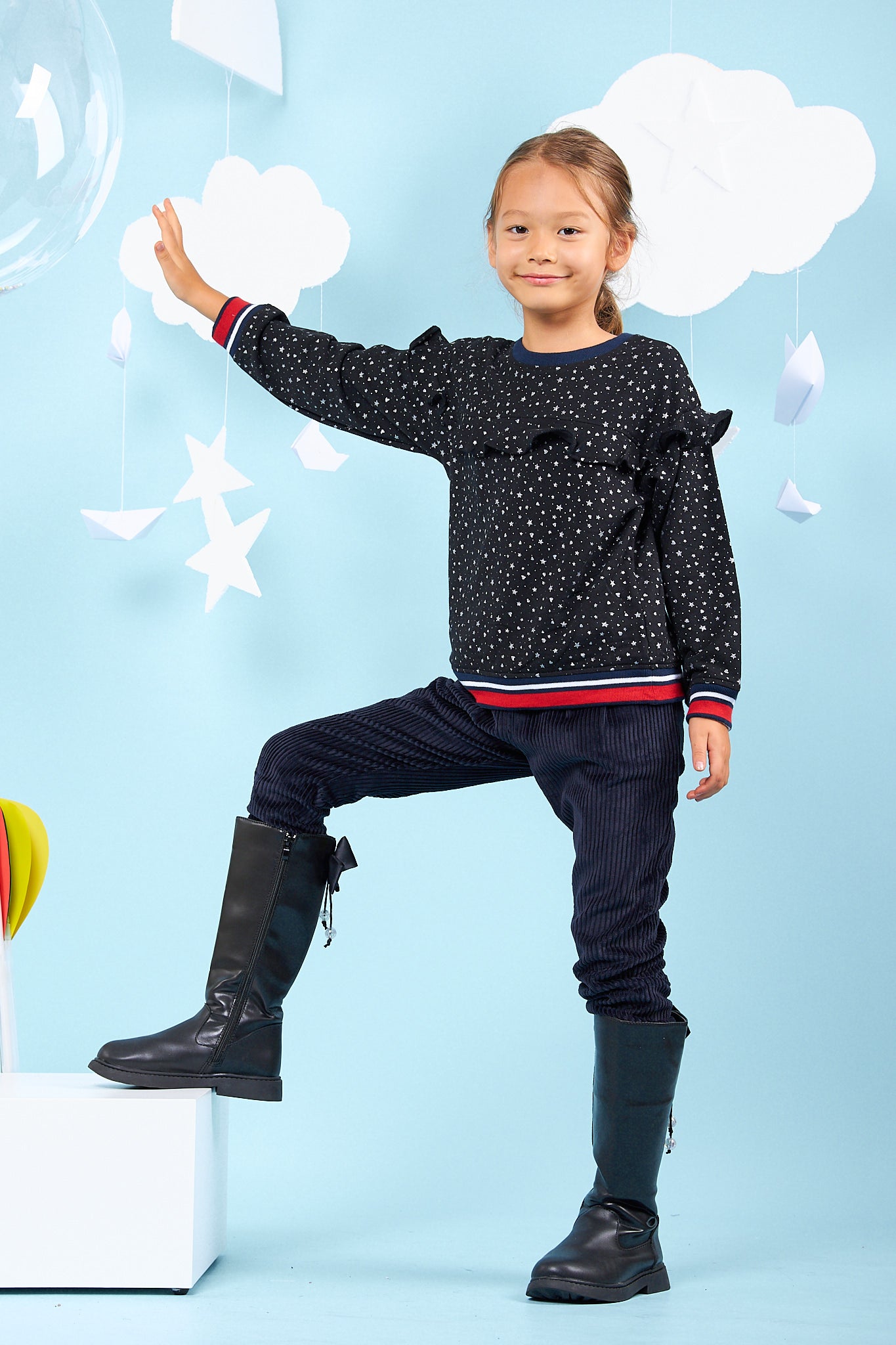 Kids Ruffle Sleeve Top