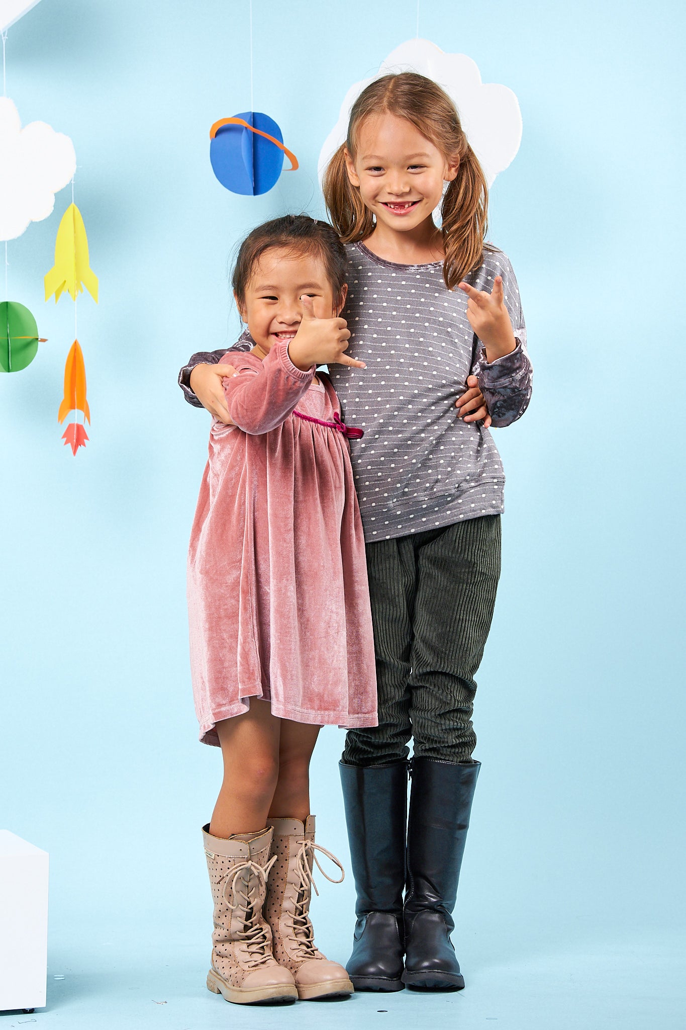 Kids Velvet Sleeves Top