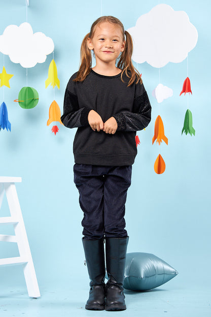 Kids Velvet Sleeves Top