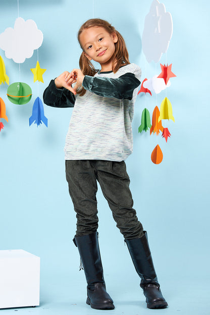 Kids Velvet Sleeves Top